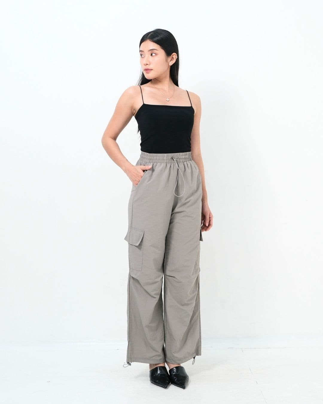 Farena Nylon Jogger Cargo Pants