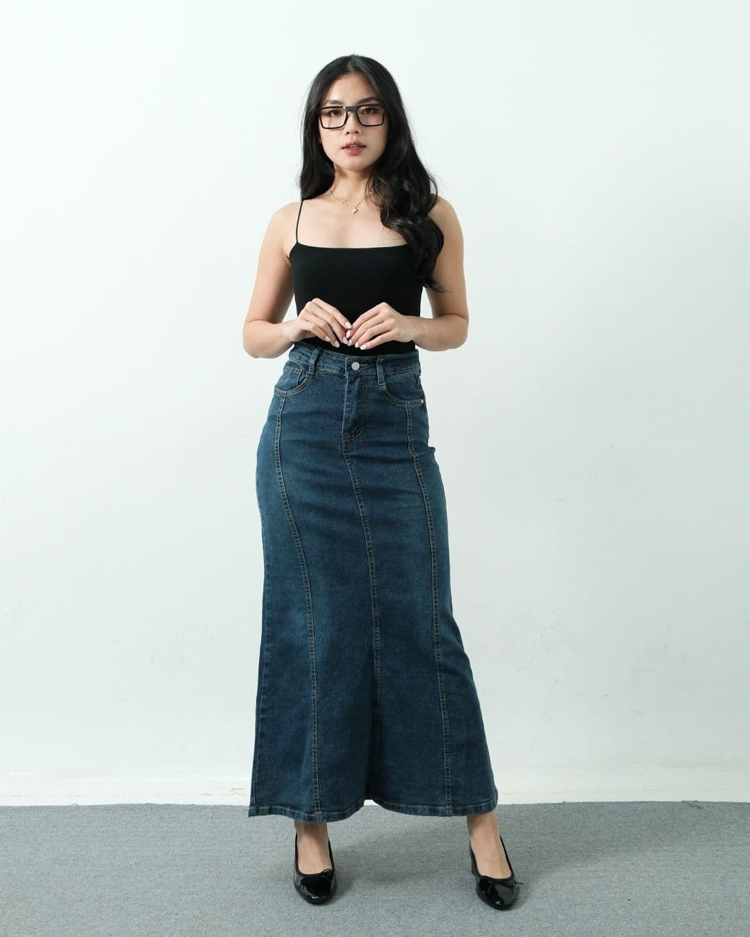 Alluva Mermaid Denim Skirt