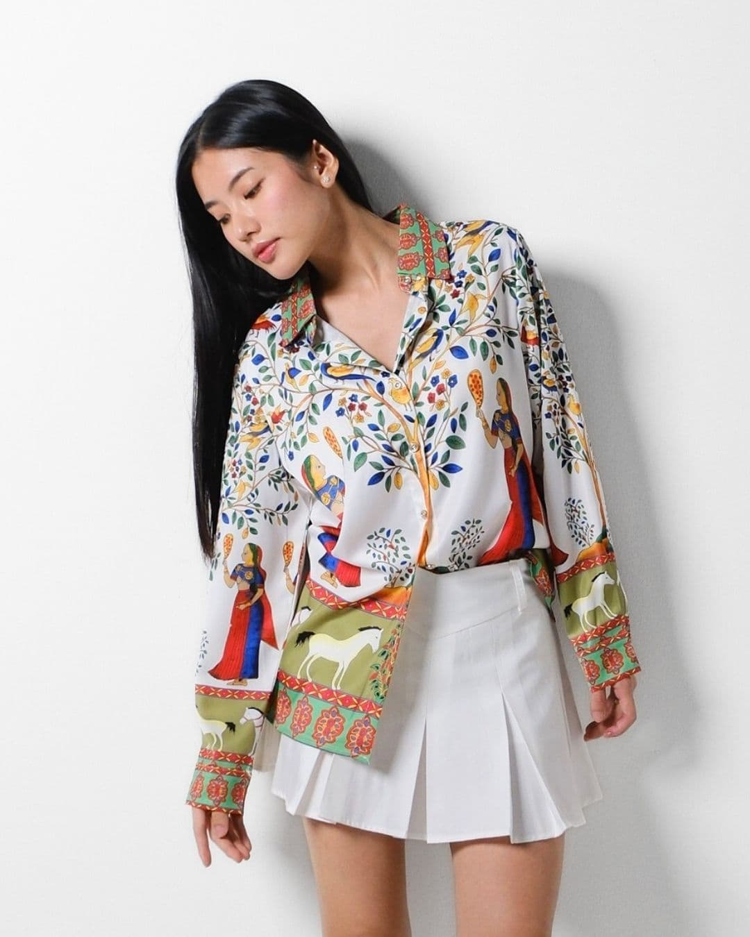 Corri Silk Pattern Blouse