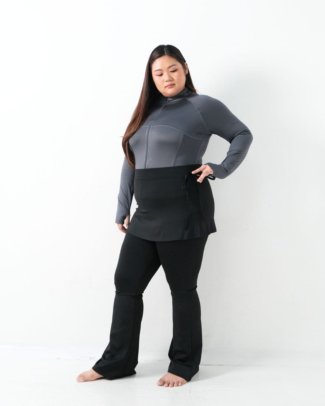 Calantha Flaired Sport Legging Skirt (Special Black)