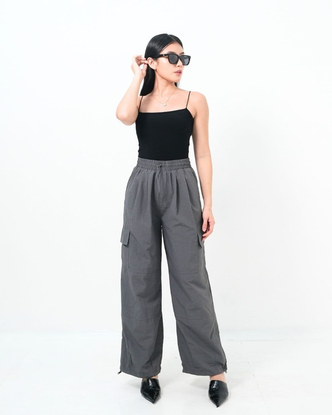 Axellyn Nylon Jogger Cargo Pants