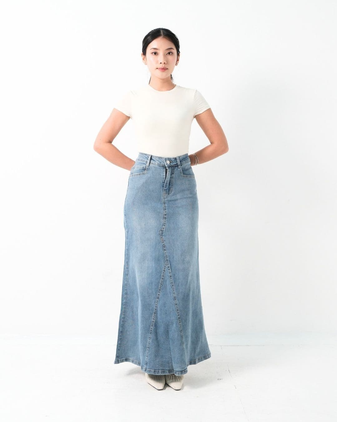 Elzira Mermaid Denim Skirt
