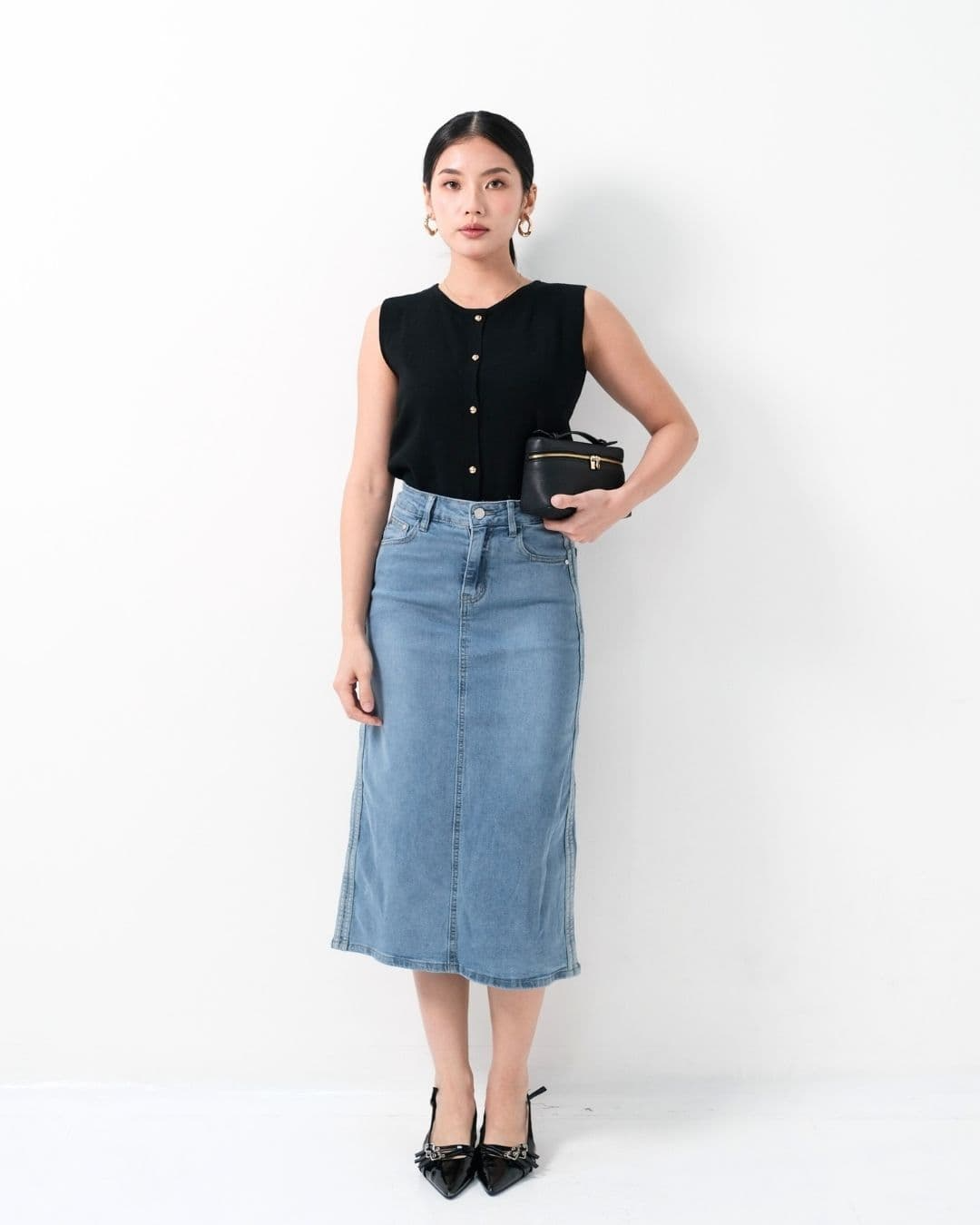 Joshell Maxi Denim Skirt
