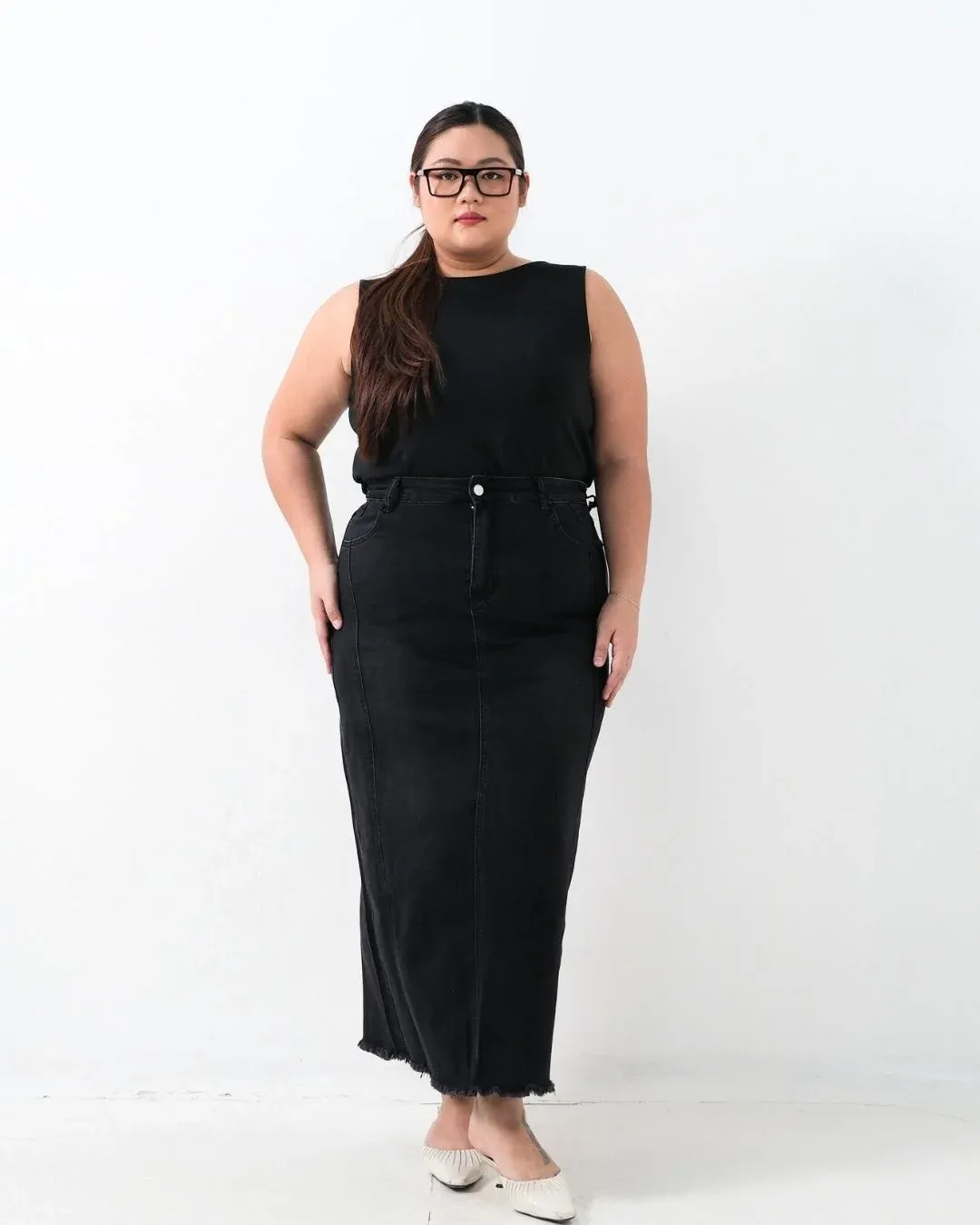 Gracya Long Denim Skirt