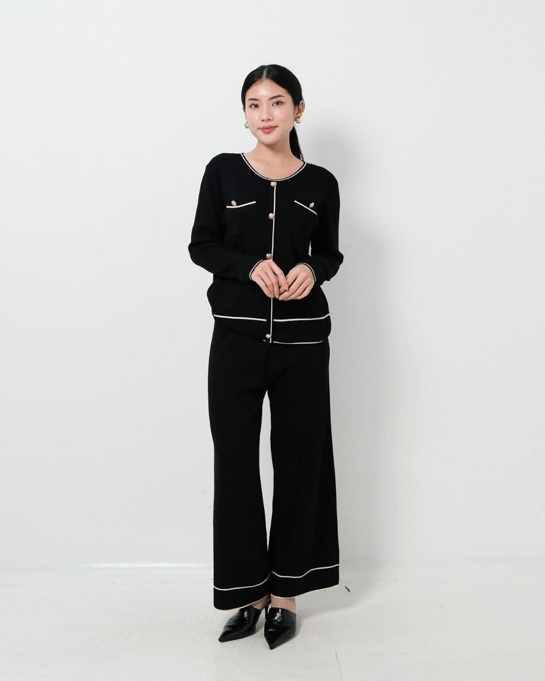 Mikka Long Sleeve Classy Cullote Set