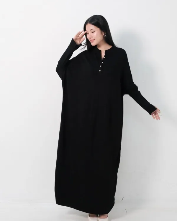 Jasmin Batwing Long Dress (Special Black)