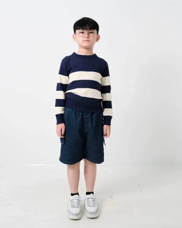 Jaxon Long Sleeve Stripe O Neck