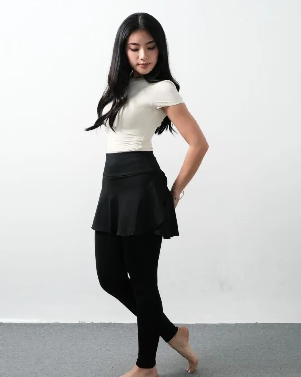 Kiatara Long Sport Legging Skirt (Special Black)