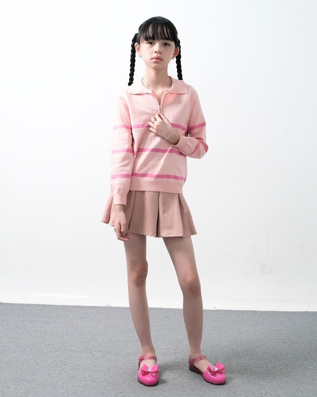 Everly Long Sleeves Zipper Top